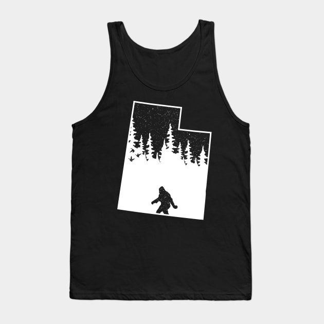 Utah Bigfoot Gift Tank Top by Tesszero